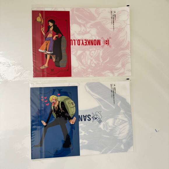 4X One Piece Ichiban Kuji Prize Visual Art Sheet Clear File Poster - Picture 6 of 8